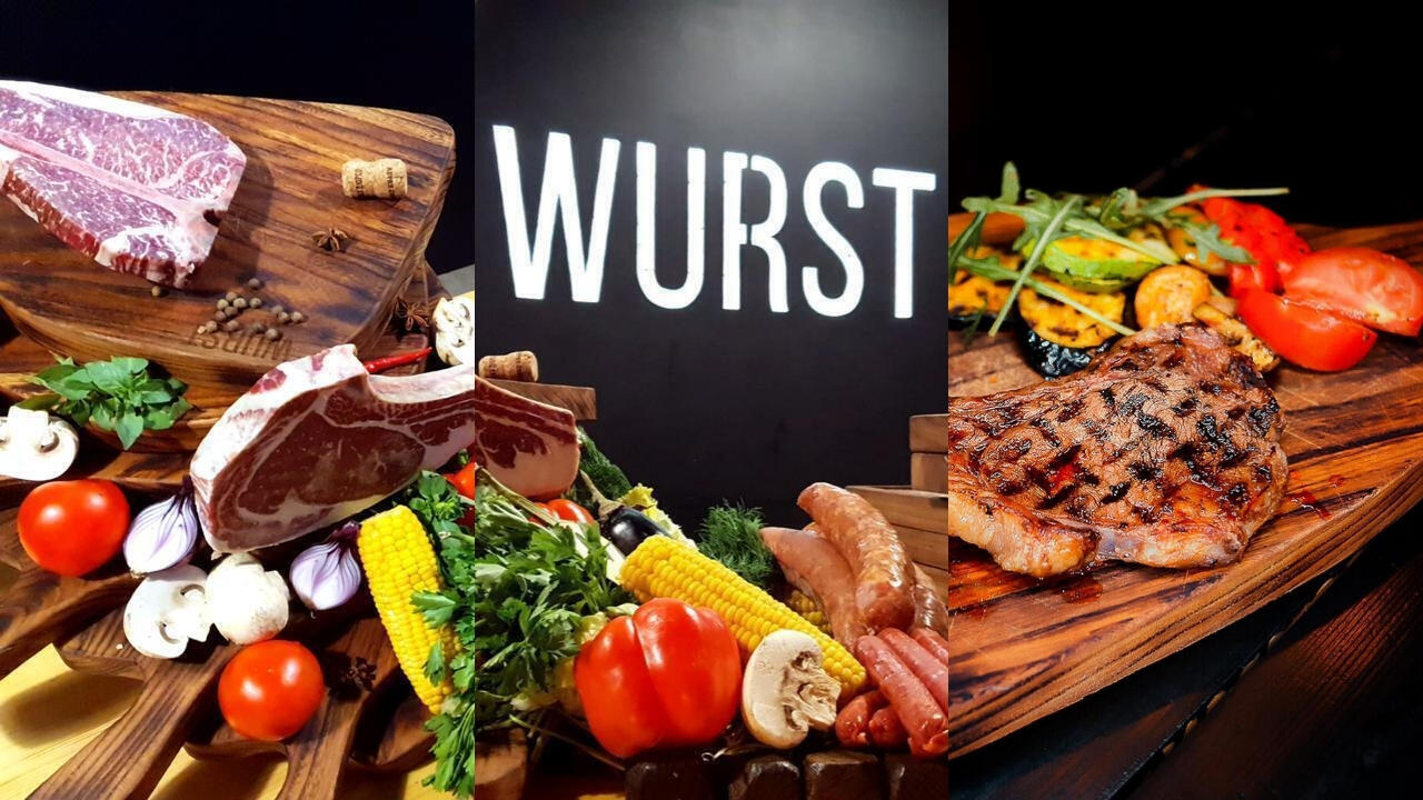 Wurst. Вурст бар. Wurst ресторан Караганда. Гриль бар Вурст Караганда.