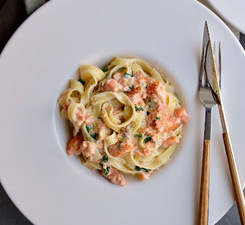 Паста с лососем